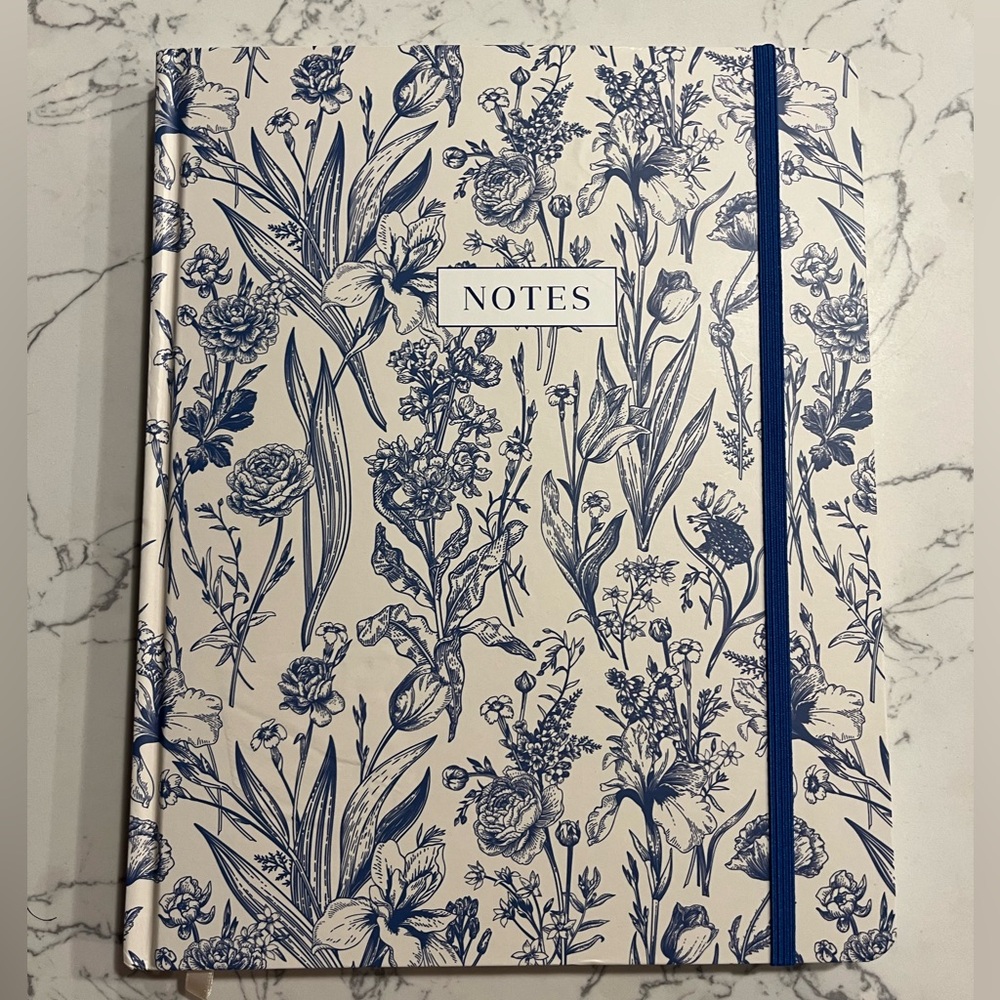 ❤️‍🔥BOGO FREE NWT Eccolo Blue Floral Notes Planner Journal Lined Notebook Desk